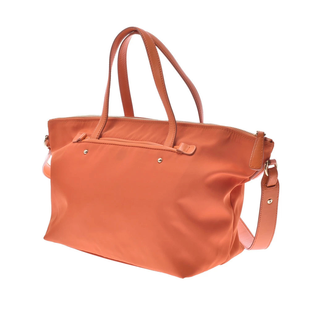 Salvatore Ferragamo handbag shoulder Gancini bag orange leather Orange